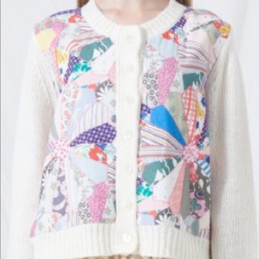 SEA New York NY Paloma Patchwork Cardigan Sweater Multicolor NWOT S $445 SoldOut